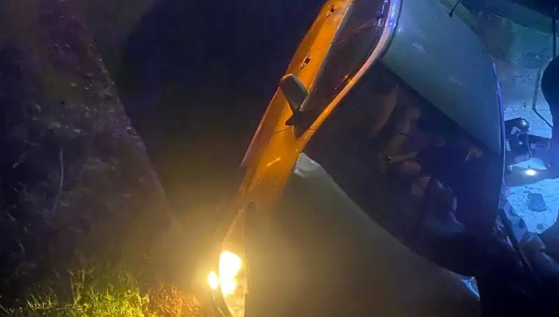 Adana'da Otomobil Devrildi: Şarampolde Faciaya Neden Olan Kaza